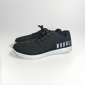NOBULL Black SuperFabric Lace Up Low Top Training Crossfit Shoes M‎ 10.5 W 12